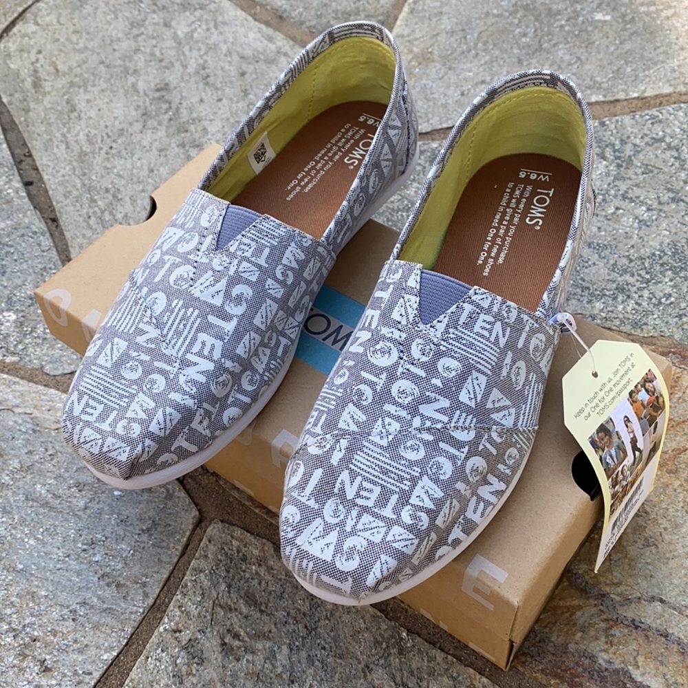 Toms Grey Chambray Ten Year Anniversary